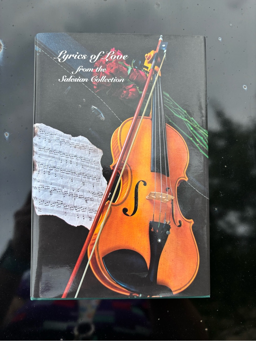 Lyrics of Love Hardcover Decorative Book - Orange Violin Cover 128 pages